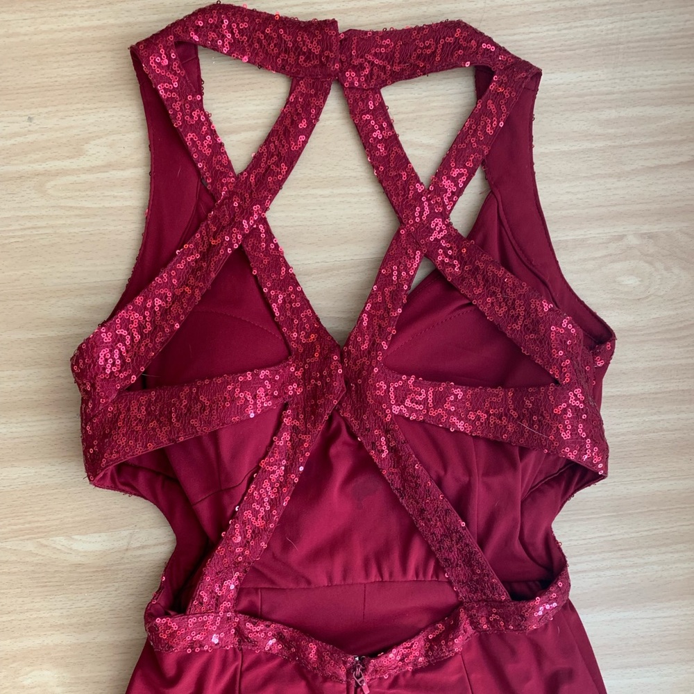 Beautiful Deep Red Cocktail Dress Size 9/10